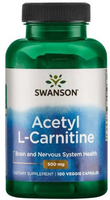 Swanson Acetyl L-Carnitine (500 mg,  100 Vegetarian Capsules)