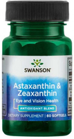 Swanson Astaxanthin & Zeaxanthin,  Antioxidant Blend (60 Softgels)
