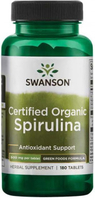 Swanson Certified Organic Spirulina (500 mg,  180 Tablets)