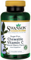 Swanson Chewable Vitamin C (Sugar-Free,  Natural Cherry Flavour,  60 Chewable Tablets)