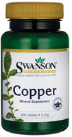Swanson Copper (2 mg,  300 Tablets)