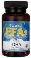 Swanson EFAs EcOmega DHA Fish Oil (100 mg,  60 Softgels)