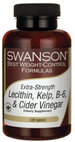 Swanson Extra Strength,  Lecithin,  Kelp,  B-6 & Cider Vinegar (120 Tablets)
