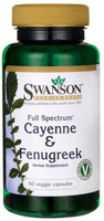 Swanson Full Spectrum® Cayenne & Fenugreek (60 Vegetarian Capsules)