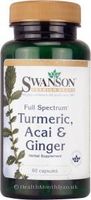 Swanson Full Spectrum®,  Turmeric,  Acai & Ginger (60 Capsules)