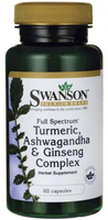 Swanson Full Spectrum®,  Turmeric,  Ashwagandha & Ginseng Complex (60 Capsules)