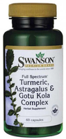 Swanson Full Spectrum® Turmeric,  Astragalus & Gotu Kola Complex (60 Capsules)