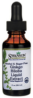 Swanson Ginkgo Biloba Liquid Extract (Alcohol & Sugar-Free,  29.6 ml)