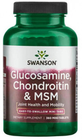 Swanson Glucosamine,  Chondroitin & MSM (750 mg/600 mg/300 mg,  360 Mini Tablets)