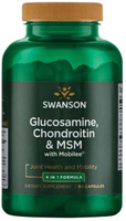 Swanson Glucosamine Chondroitin & MSM with Mobilee® (4 in 1 Formula,  90 Capsules)