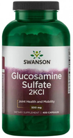 Swanson Glucosamine Sulfate 2KCl (500 mg,  400 Capsules)