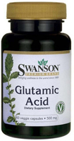 Swanson Glutamic Acid (500 mg,  60 Vegetarian Capsules)