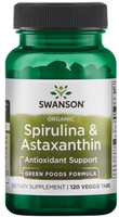 Swanson Green Foods Formula Organic Spirulina & Astaxanthin (120 Vegetarian Tablets)