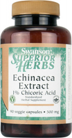 Swanson Herbs Echinacea Extract,  1% Chicoric Acid (500 mg,  90 Vegetarian Capsules)