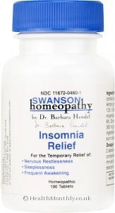 Swanson Homeopathy Insomnia Relief (100 Tablets)