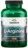 Swanson L-Arginine (500 mg,  200 Capsules)