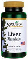 Swanson Liver Glandular (from US Cattle,  500 mg,  60 Capsules)