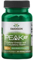 Swanson Maximum Strength Peak ATP® (400 mg,  30 Vegetarian Capsules)