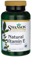 Swanson Natural Vitamin E (1000 IU,  100 Softgels)