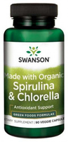 Swanson Organic Spirulina & Chlorella (90 Vegetarian Capsules)