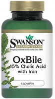 Swanson Ox Bile,  45% Cholic Acid with Iron (60 Capsules)