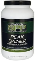 Swanson Peak Performance Peak Gainer Chocolate Milkshake Flavour (Non-GMO,  Gluten Free,  1, 460g,  Powder)