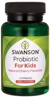 Swanson Probiotic for Kids (Natural Cherry Flavoured,  3 Billion CFU,  60 Chewable Tablets)