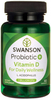 Swanson Probiotic+ Vitamin D for Daily Wellness (1 Billion CFU,  60 Capsules)