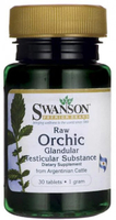 Swanson Raw Orchic Glandular,  Testicular Substance (from Argentinian Cattle,  1 g,  30 Tablets)