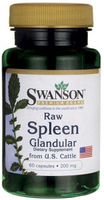 Swanson Raw Spleen Glandular (from US Cattle,  200 mg,  60 Capsules)