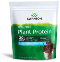 Swanson Real Food Plant Protein (Dark Chocolate Flavour,  740 g)