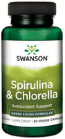 Swanson Spirulina & Chlorella (90 Vegetarian Capsules)
