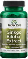 Swanson Standardised Ginkgo Biloba Extract (60 mg,  120 Capsules)