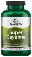 Swanson Super Cayenne with Ginger Root,  Hawthorn Berry & Lecithin (250 Vegetarian Capsules)