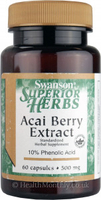 Swanson Superior Herbs Acai Berry Extract (500mg,  60 Capsules)