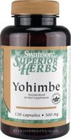Swanson Superior Herbs Yohimbe Bark Extract (Standardised) (500mg,  120 Capsules)