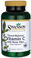 Swanson Time-Release Vitamin C with Rose Hips (500 mg,  250 Tablets)