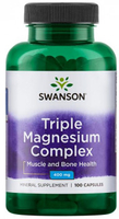 Swanson Triple Magnesium Complex (400 mg,  100 Capsules)