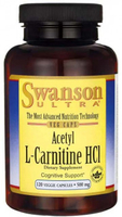 Swanson Ultra Acetyl L-Carnitine HCI (500 mg,  120 Vegetarian Capsules)