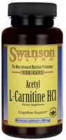 Swanson Ultra Acetyl L-Carnitine HCI (500 mg,  60 Vegetarian Capsules)