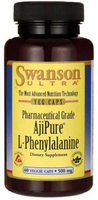 Swanson Ultra Ajipure® L-Phenylalanine,  Pharmaceutical Grade (500 mg,  60 Vegetarian Capsules)