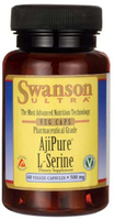 Swanson Ultra Ajipure® L-Serine,  Pharmaceutical Grade (500 mg,  60 Vegetarian Capsules)