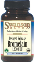 Swanson Ultra Bromelain (Delayed Release,  1200 GDU,  500 mg,  60 Vegetarian Capsules)