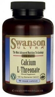 Swanson Ultra Calcium L-Threonate (100mg,  90 Vegetarian Capsules - Clearance item - Short Dated JAN 2017)