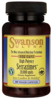 Swanson Ultra High Potency Serrazimes® (20, 000 Units,  60 Vegetarian Capsules)