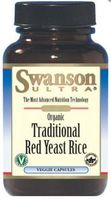 Swanson Ultra Organic Traditional Red Yeast Rice (600mg,  60 Vegetarian Capsules )