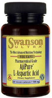 Swanson Ultra Pharmaceutical Grade,  AjiPure® L-Aspartic Acid (500 mg,  60 Vegetarian Capsules)