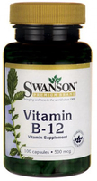 Swanson Vitamin B12 (500 mcg,  100 Capsules)
