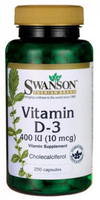 Swanson Vitamin D3 (400 IU,  250 Capsules)