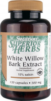 Swanson White Willow Bark Extract (15% Salicin,  500 mg,  120 Capsules)